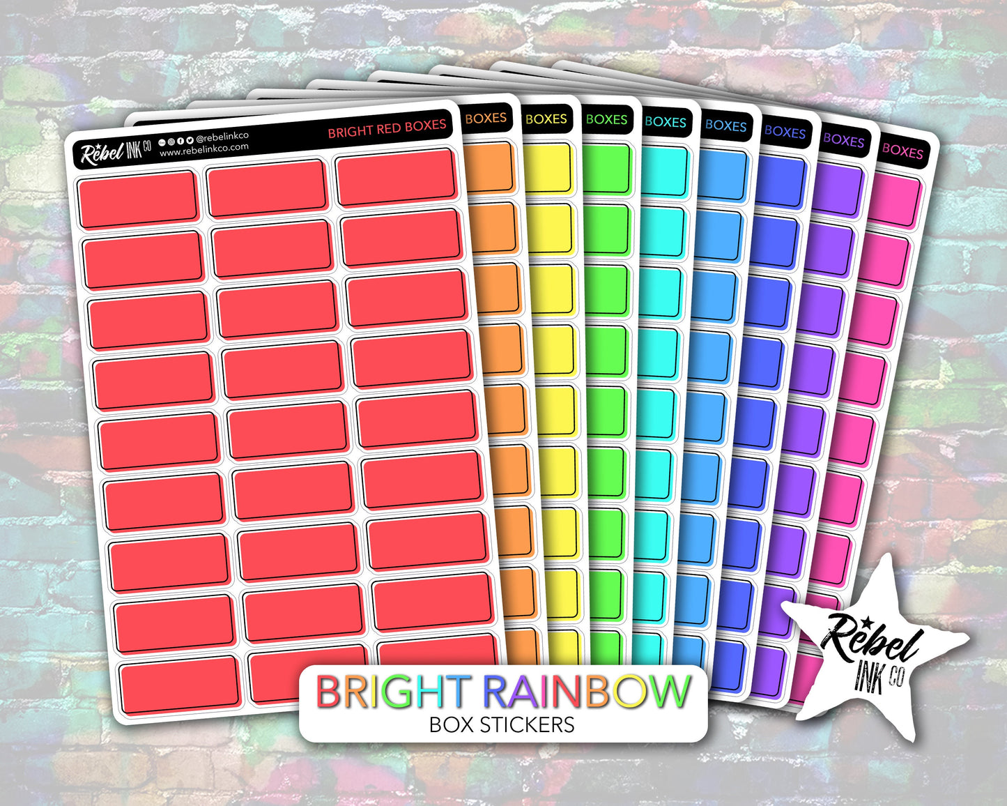 Standard Boxes Bright Rainbow