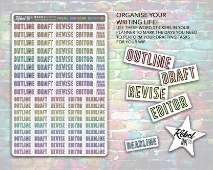 Essentials Author Sticker Kit - Pastel Rainbow