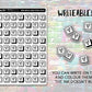 Heart Icon Stickers - Medium Hand Drawn Style Writeable Planner and Bullet Journal Stickers for Functional/Decorative Planning & Tracking