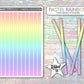 Rainbow Thin Washi Stickers - Pastel Rainbow