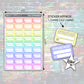 Appointment Stickers - Pastel Rainbow - Block Style