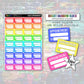 Appointment Stickers - Bright Rainbow - Block Style