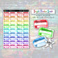 Appointment Stickers - Black - Brush Style