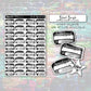 Appointment Stickers - Pastel Rainbow - Brush Style