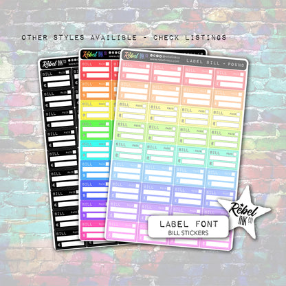 Bill Stickers - Bright Rainbow - Brush Style