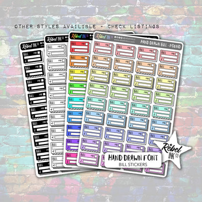 Bill Stickers - Bright Rainbow - Hand Drawn Style