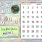 Date Number Stickers - Large - Pastel Rainbow - Block Style