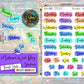 Week Day Stickers - Medium - Bright Rainbow - Brush Style