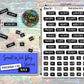 Week Day Stickers - Small - Black - Hand Drawn Style