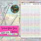 Vertical Date Strip Stickers - Bright Rainbow - Block Style