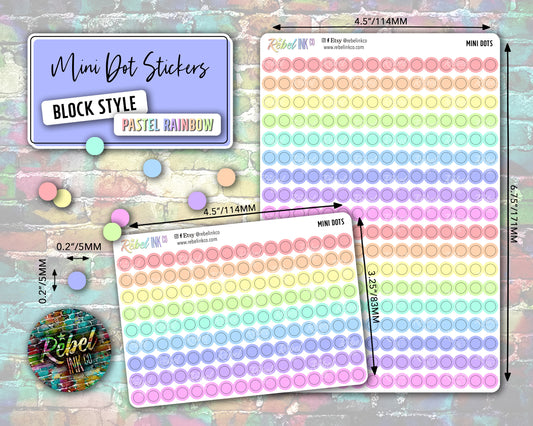 Mini Star Stickers - Pastel Rainbow – rebelinkco
