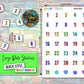 Date Number Stickers - Large - Bright Rainbow - Block Style