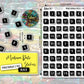 Date Stickers - Medium - Black - Hand Drawn Style
