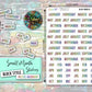 Month Stickers - Small - Pastel Rainbow - Block Style