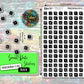 Date Stickers - Small - Black - Hand Drawn Style