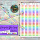 Horizontal Date Strip Stickers - Bright - Brush Style