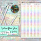 Vertical Date Strip Stickers - Pastel - Brush Style