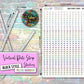 Vertical Date Strip Stickers - Pastel Rainbow - Block Style