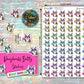 Doughnuts Betty Stickers - Bright Rainbow