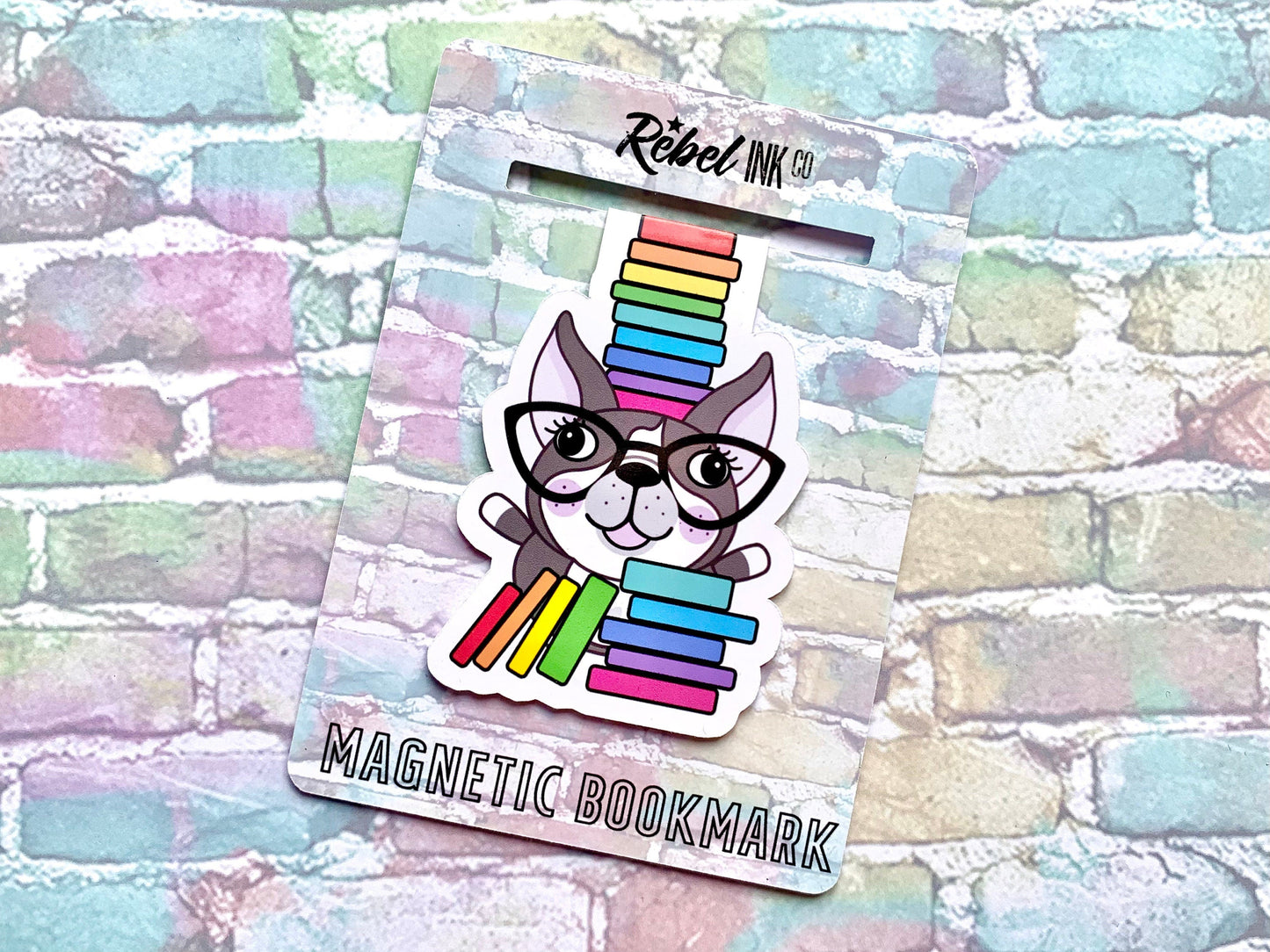 Book Stack Betty Magnetic Bookmark - Bright Rainbow