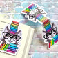 Book Stack Betty Magnetic Bookmark - Pastel Rainbow