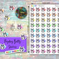 Payday Betty Stickers - Bright Rainbow