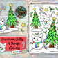 Betty Snowman & Things Christmas Stickers - Bright Rainbow