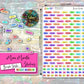 Month Stickers - Mini - Bright Rainbow - Brush Style