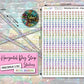 Horizontal Day Strip Stickers - Pastel Rainbow - Hand Drawn Style