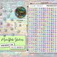 Date Number Stickers - Mini - Pastel Rainbow - Hand Drawn Style