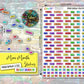 Month Stickers - Mini - Bright Rainbow - Hand Drawn Style
