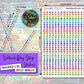 Vertical Day Strip Stickers - Bright Rainbow - Hand Drawn Style