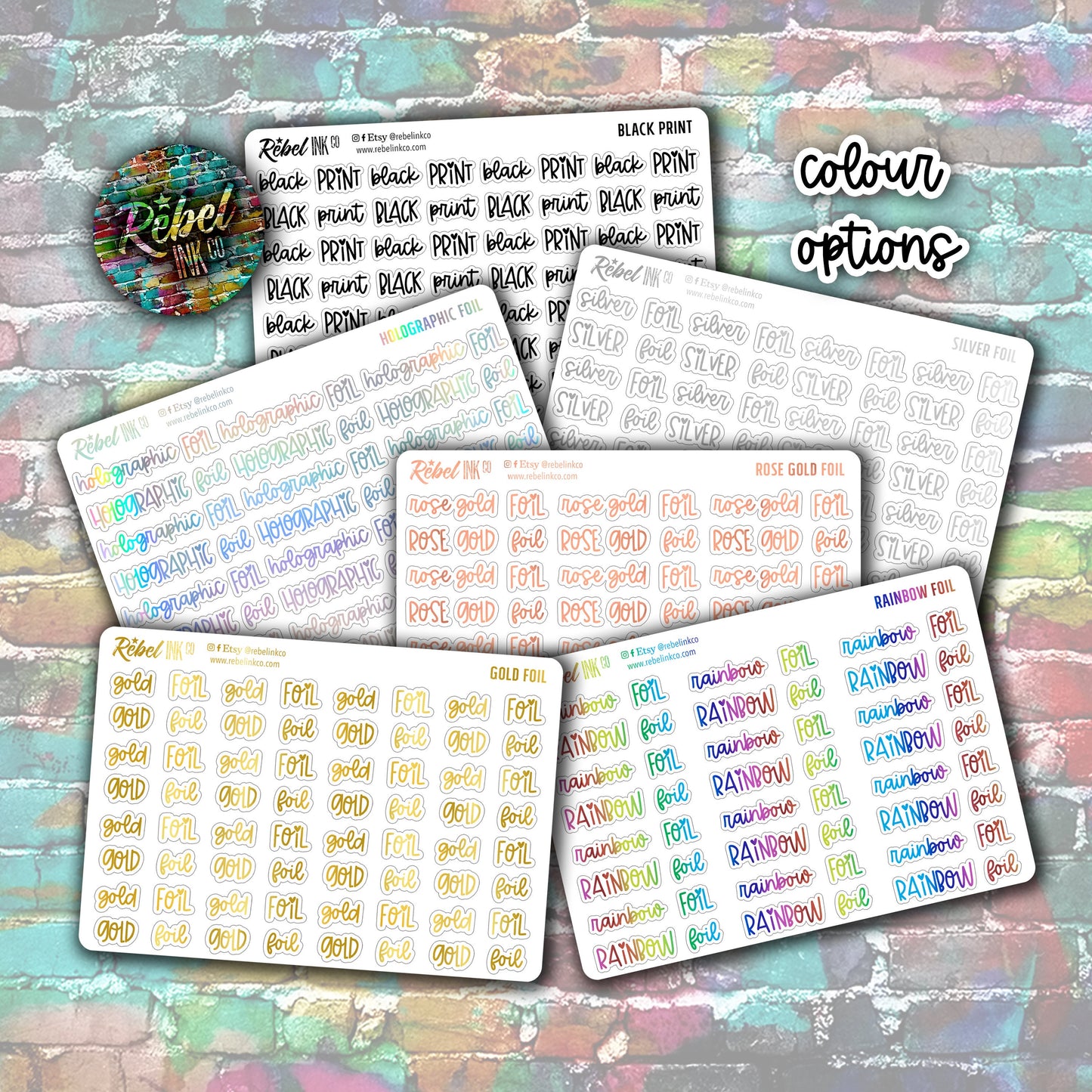 Highlights Script Stickers