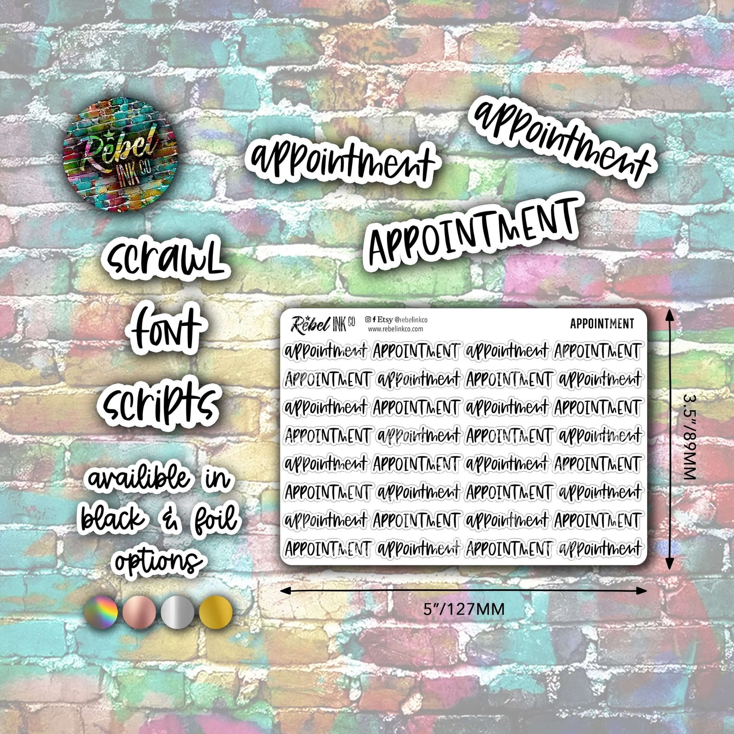 Appointment Script Stickers