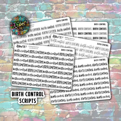 Birth Control Script Stickers