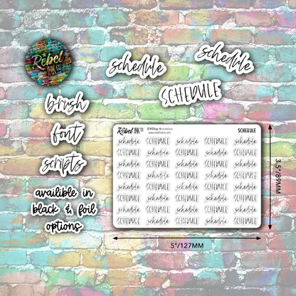 Schedule Script Stickers