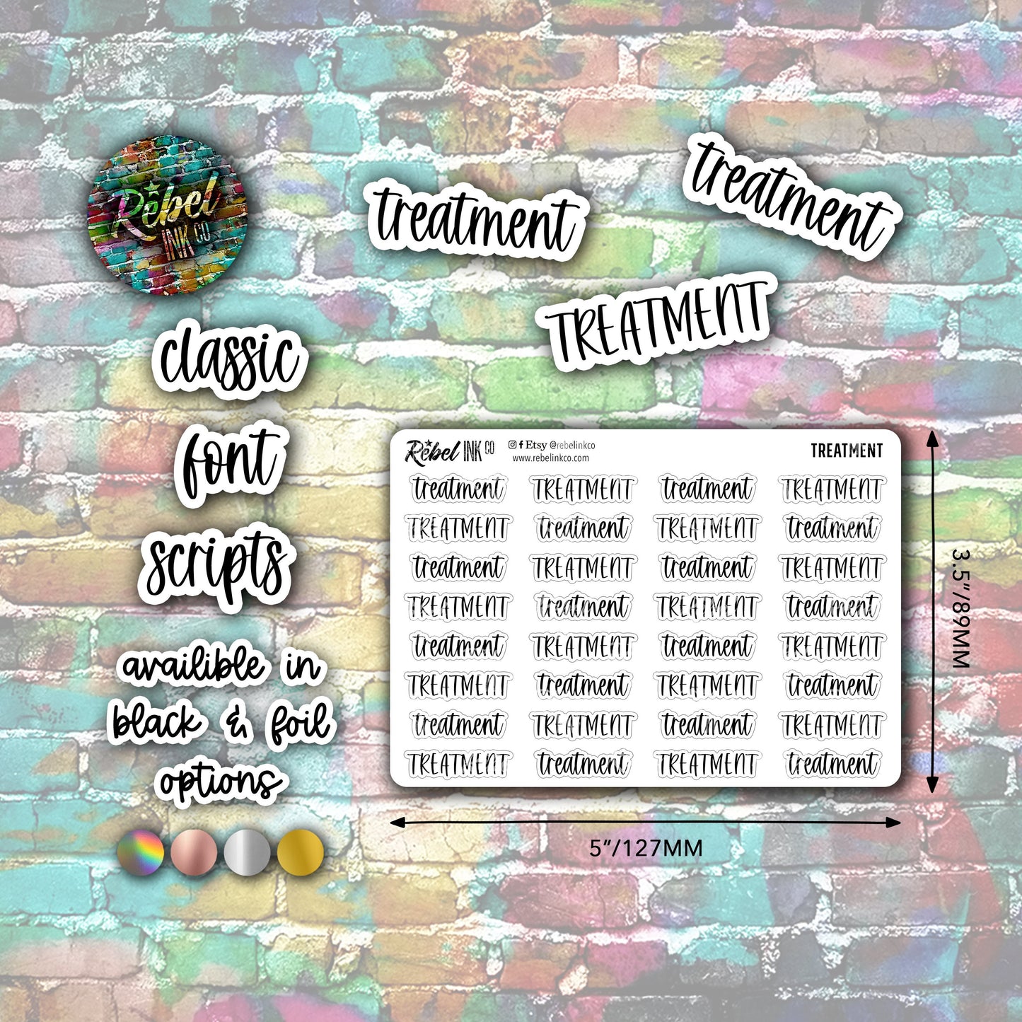 Treatment Script Stickers