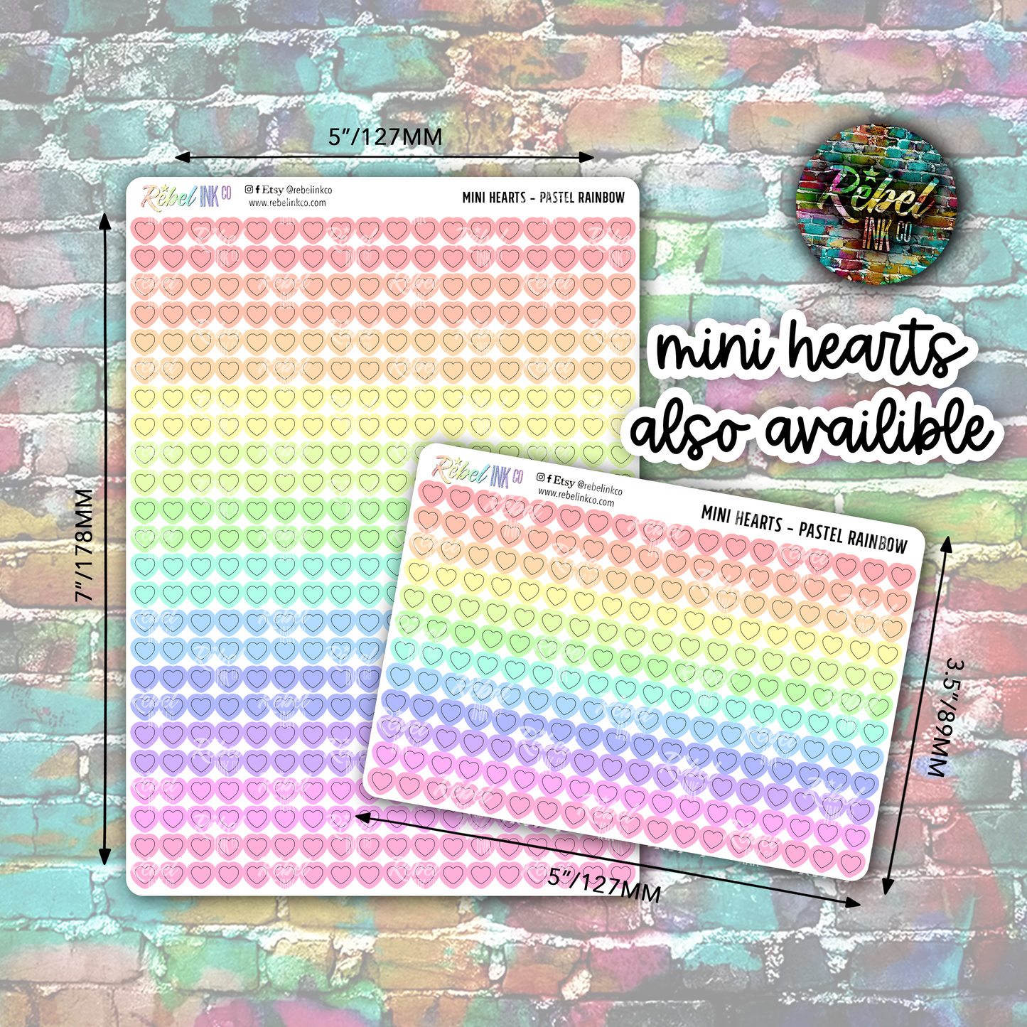 Heart Stickers - Lavender Ombre