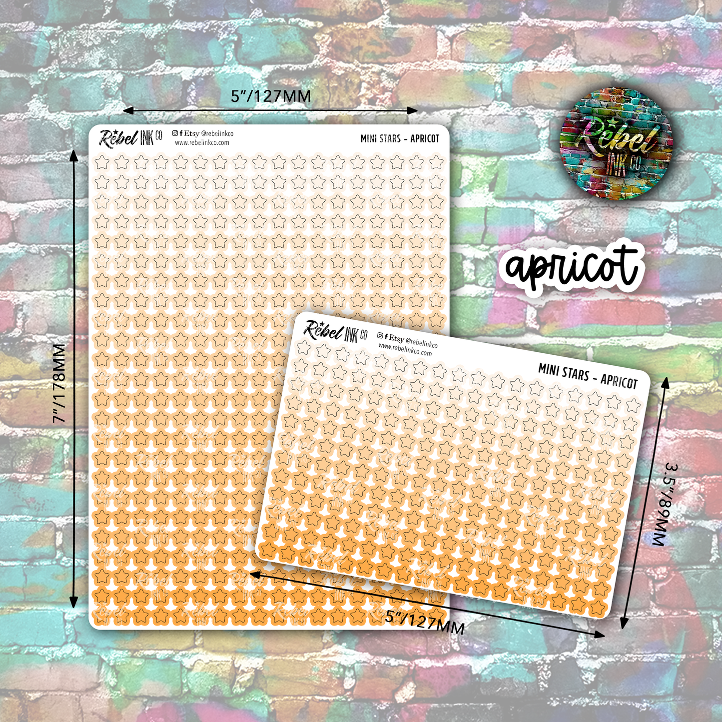 Mini Star Stickers - Full Sheet Rainbow Value Pack