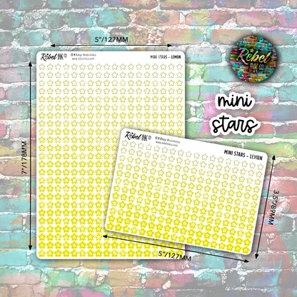 Mini Star Stickers - Lemon Ombre