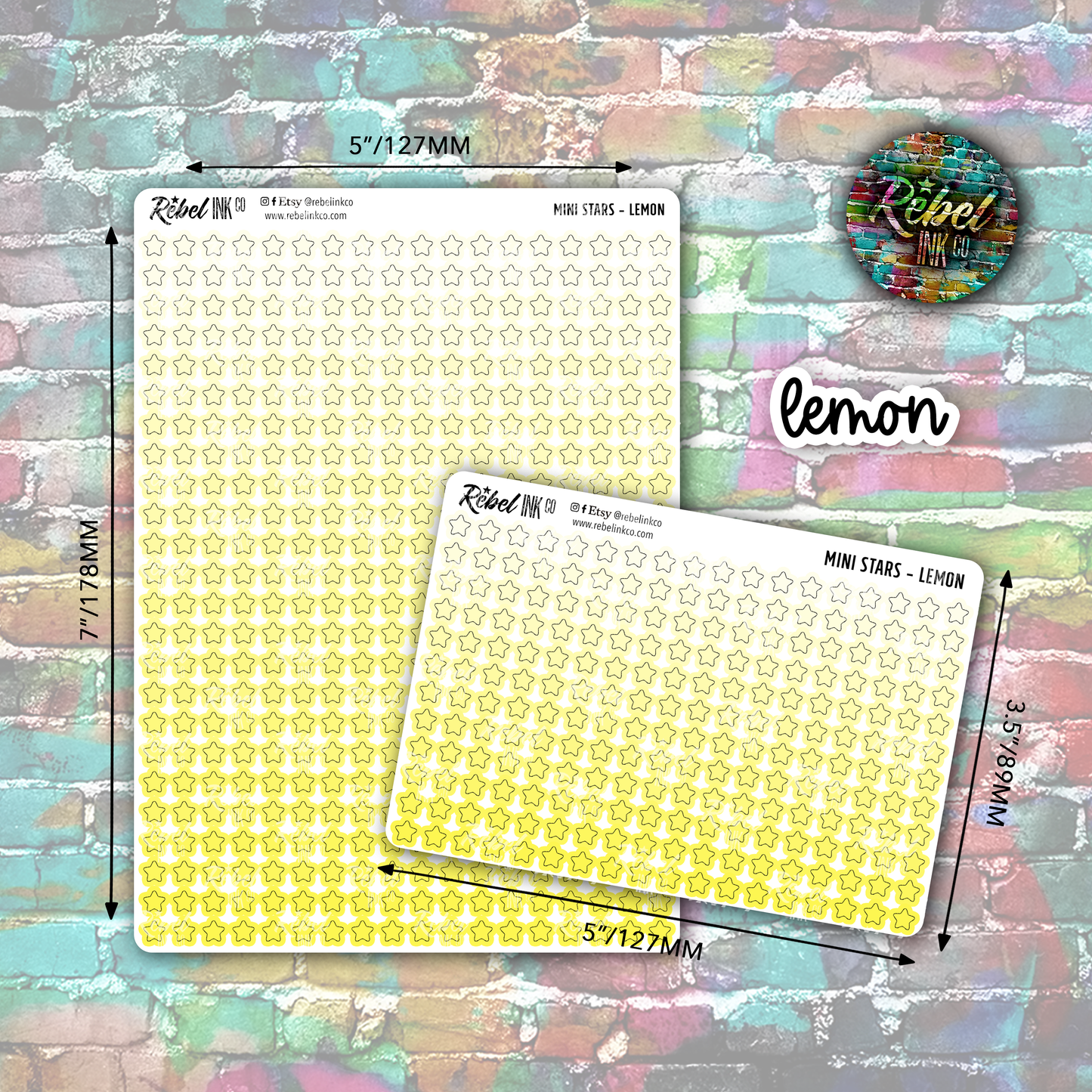 Mini Star Stickers - Half Sheet Rainbow Value Pack