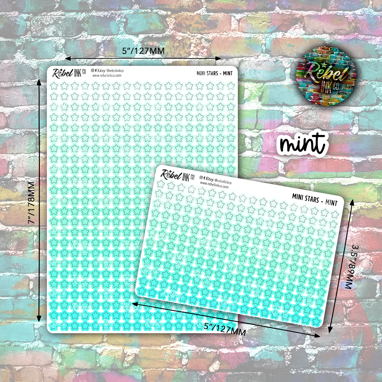 Mini Star Stickers - Half Sheet Rainbow Value Pack