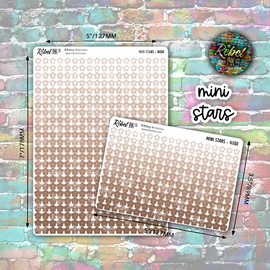 Mini Star Stickers - Nude Ombre