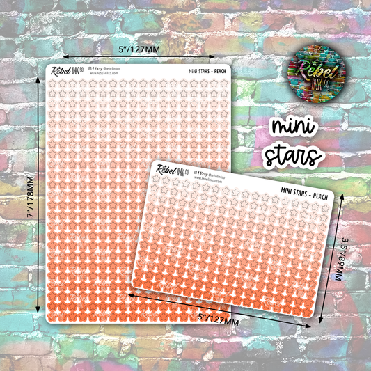 Mini Star Stickers - Peach Ombre