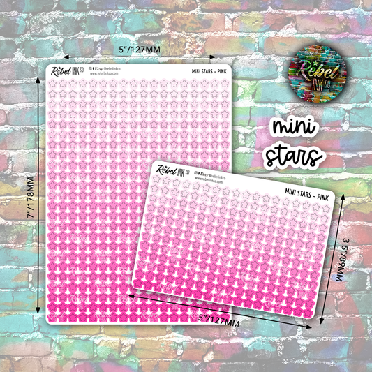 Mini Star Stickers - Pink Ombre