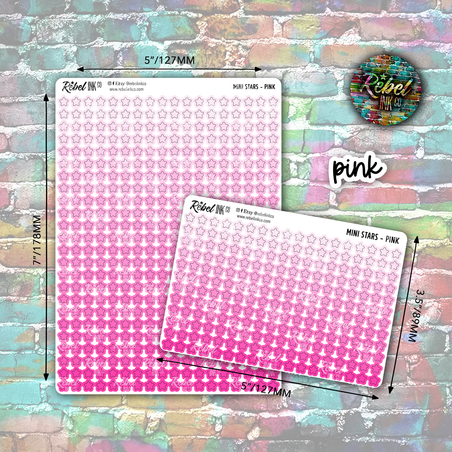 Mini Star Stickers - Full Sheet Rainbow Value Pack