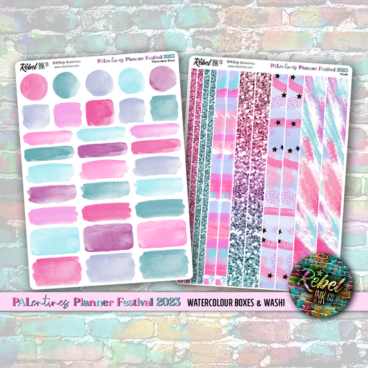 Palentines Planner Festival OFFICIAL - Washi & Watercolour Boxes