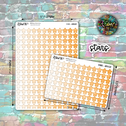 Star Stickers - Apricot Ombre