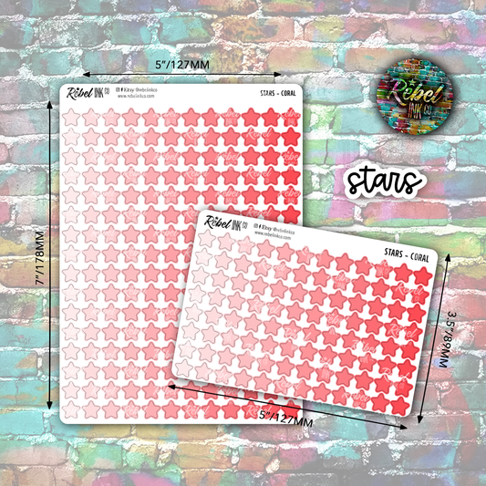 Star Stickers - Coral Ombre