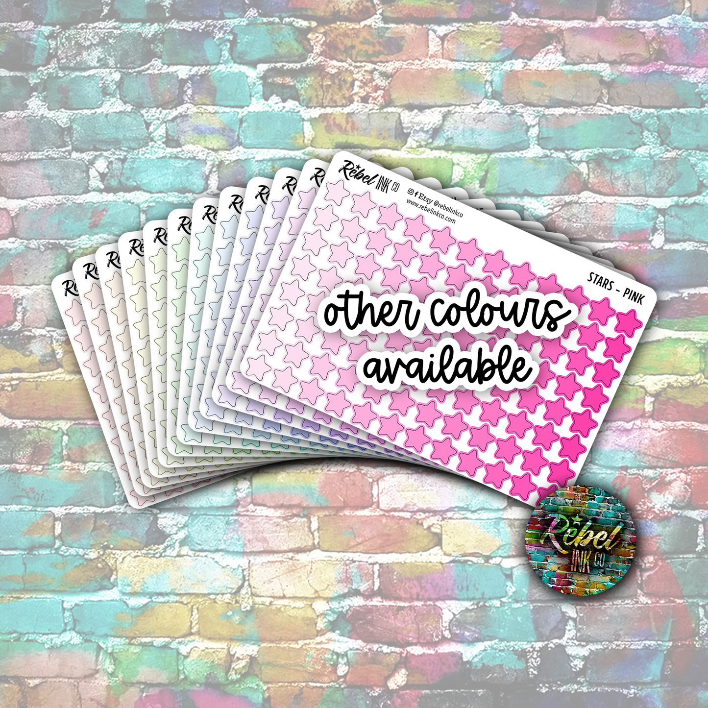 Star Stickers - Peach Ombre